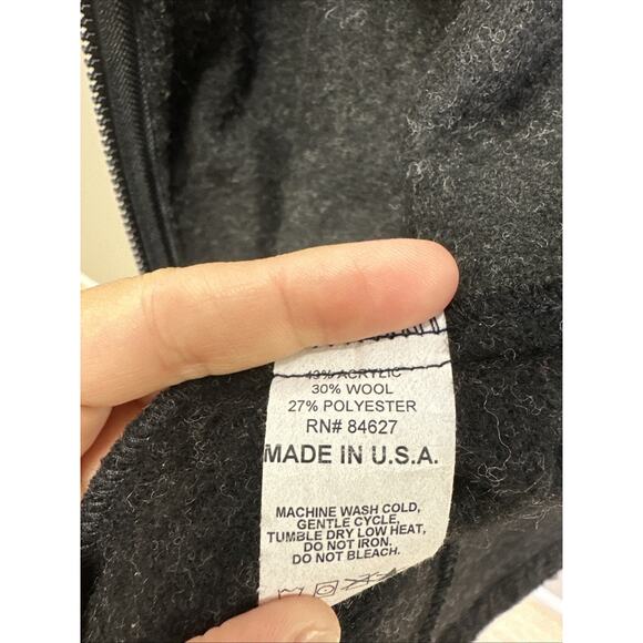 VTGBear Ridge Outfitters‎ Sweater Jacket M Wool Blend Fleece Gray Made USA Cozy - Picture 4 of 6